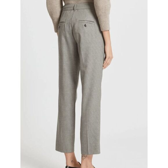 NWT Marella Timoteo Pants Slacks Trousers Gray Cream Houndstooth Size 4 - Picture 2 of 16